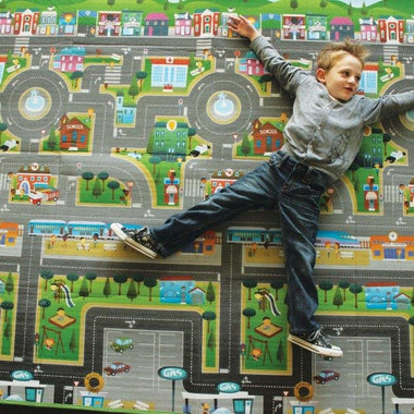 Lekematte | 2-sidig City+Farm | 190 x 170 cm