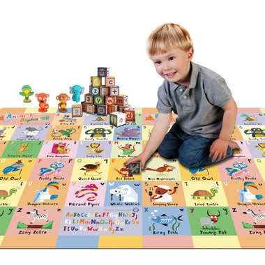 Lekematte | 2-sidig City+ABC | 190 x 170 cm