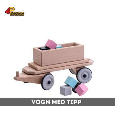 Tretog | Vogn med 10 fargede "steiner"