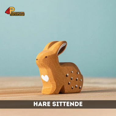 Trefigur | Hare sittende