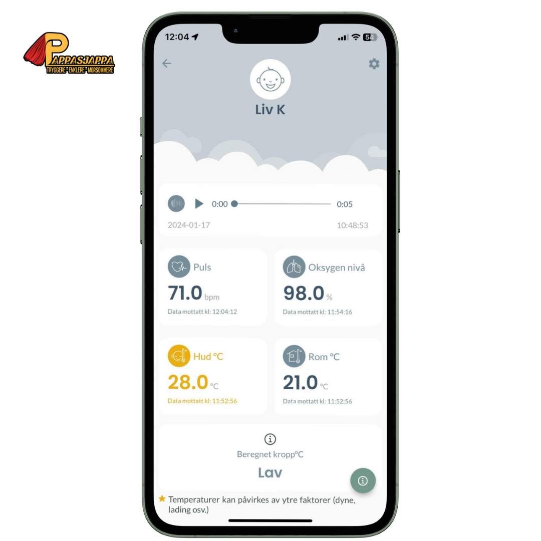 BabySensor Relax | Babycall med pulsmåler | Uten 4G