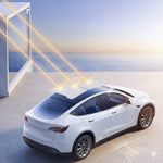 Solskjerming til tak i sort farge for Model Y 2025+