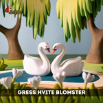 Trefigur | Gress | Hvite Blomster