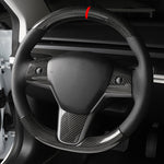 Ekte karbonfiber - Deksler til ratt for Model 3 2020-2023/Model Y 2021-2024